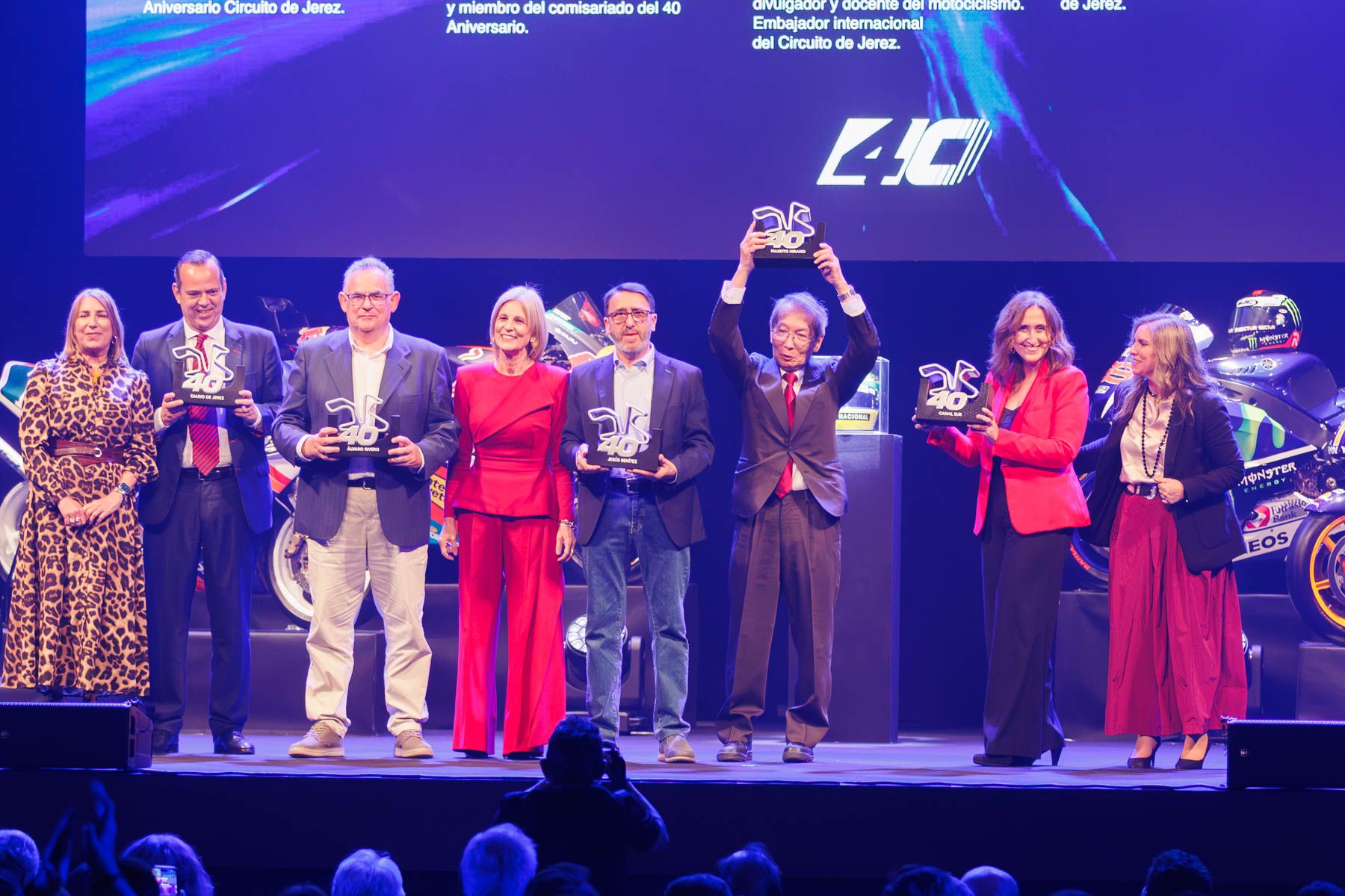 Premiados en la gala por el 40 aniversario del Circuito de Jerez