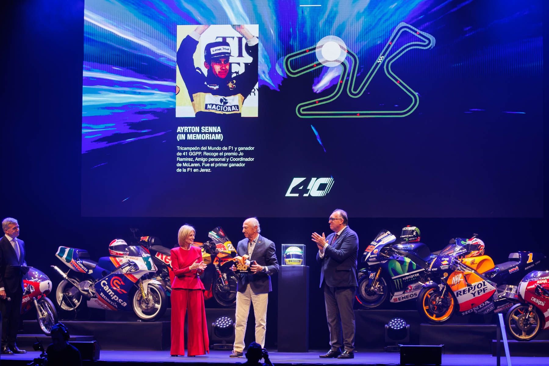 Premiados en la gala por el 40 aniversario del Circuito de Jerez