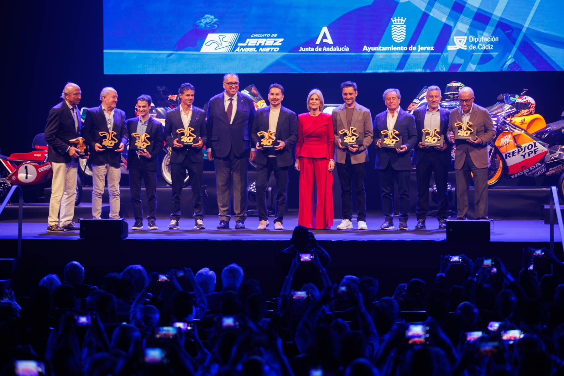 Premiados en la gala por el 40 aniversario del Circuito de Jerez