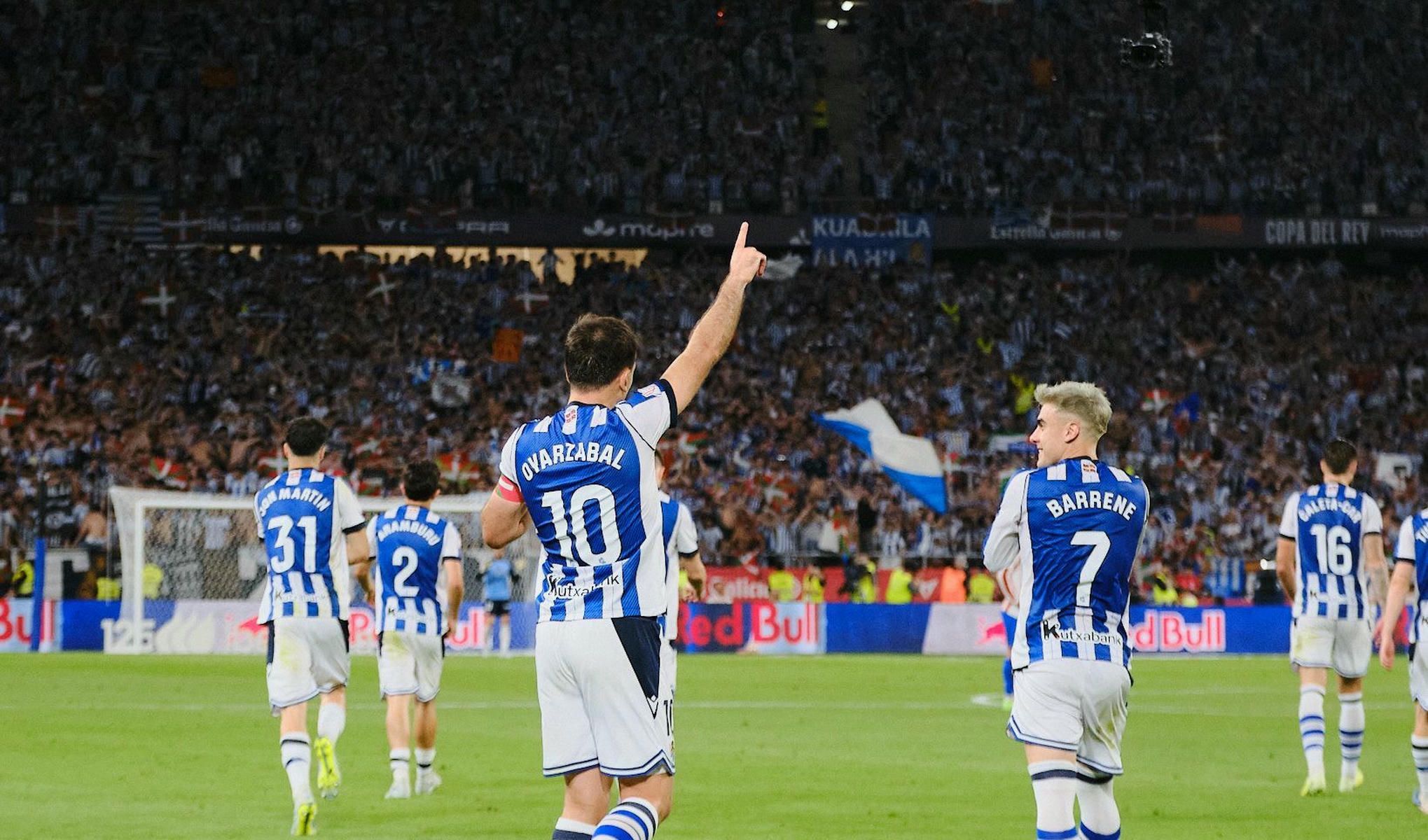 Oyarzabal, delantero de la Real Sociedad, en la final de Copa de la Cartuja el pasado sábado.
