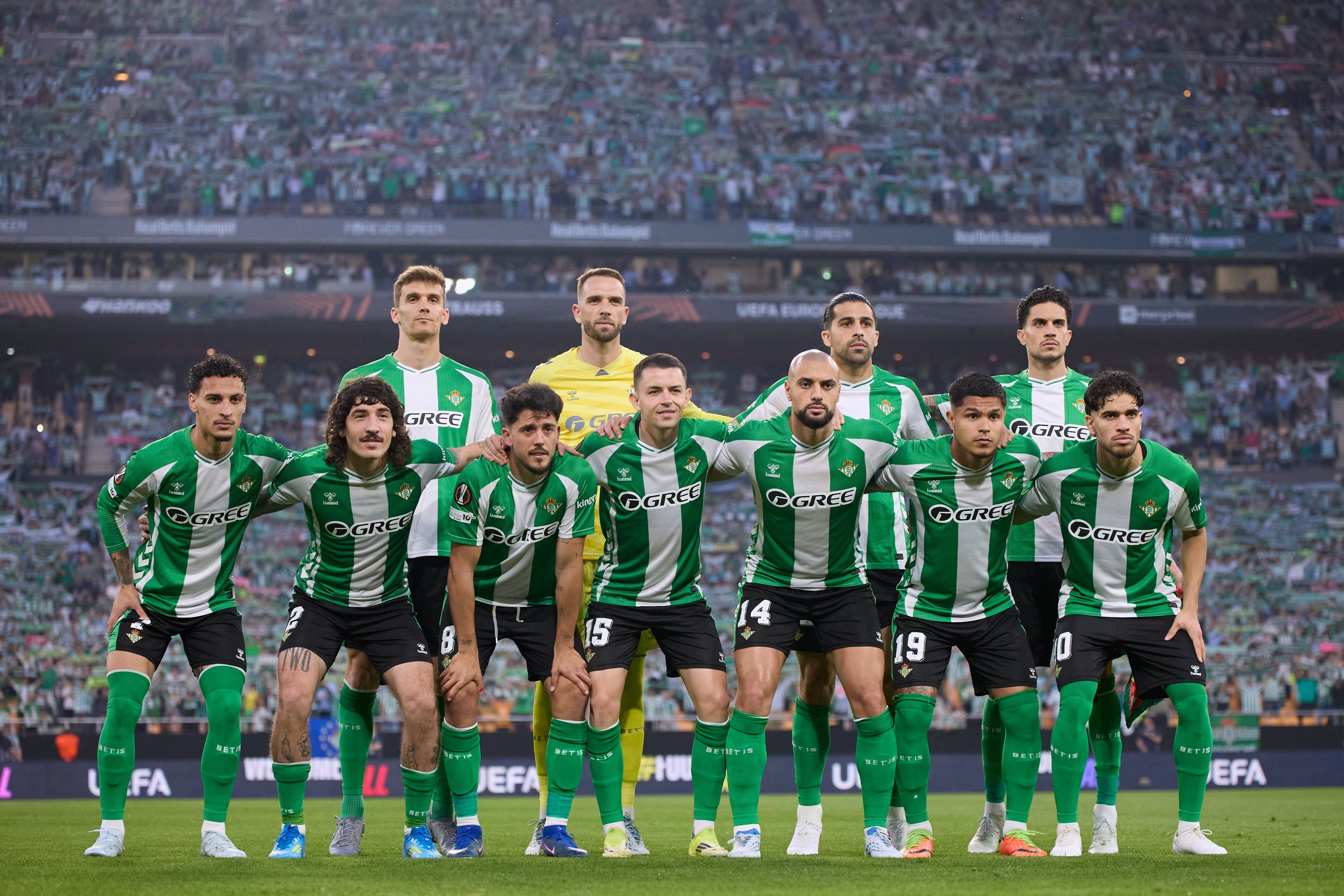 Once inicial del Real Betis, en su última eliminatoria de Europa League.