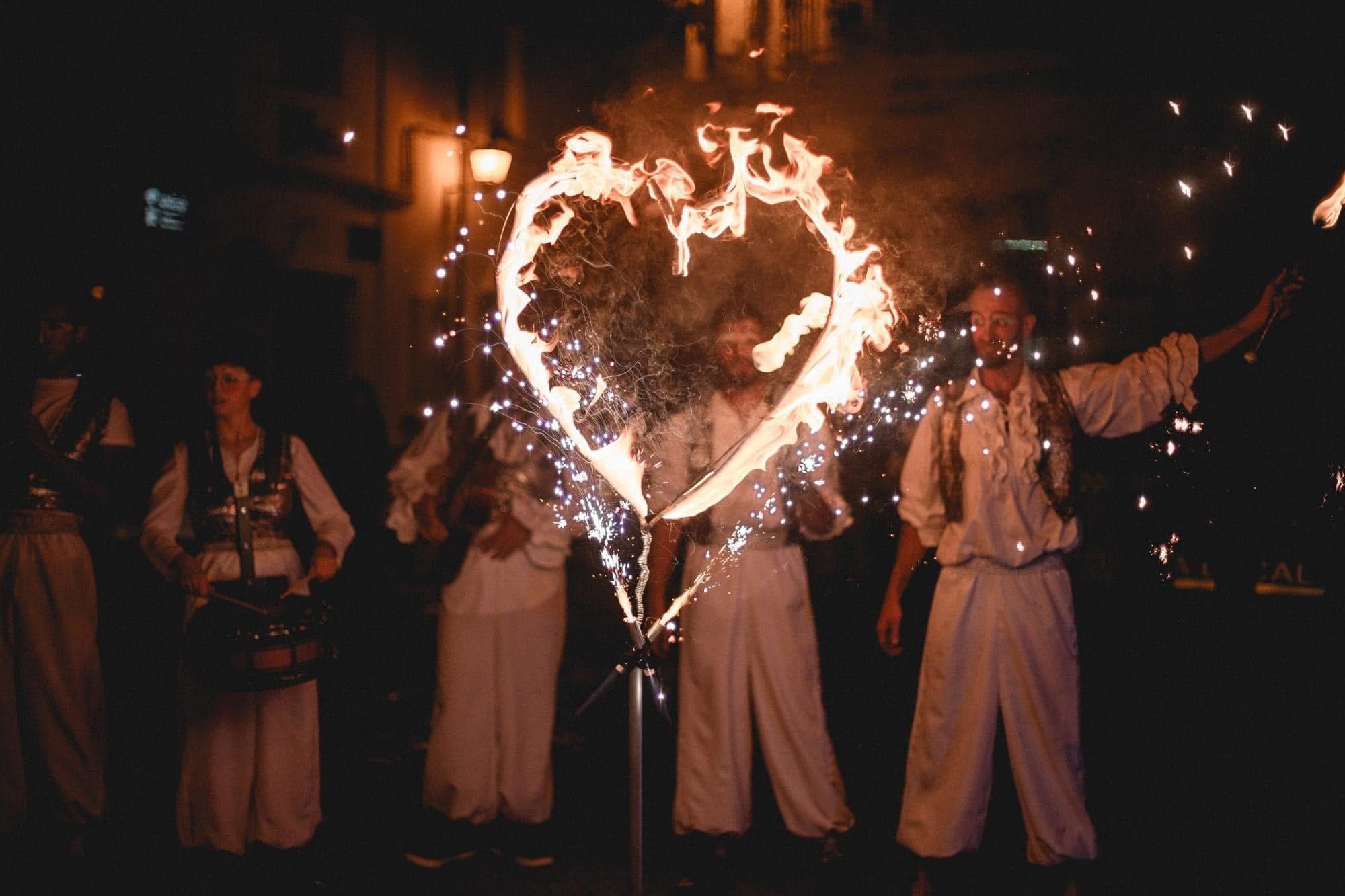 Uno de los espectáculos de 'La Noche Romántica' en Grazalema.