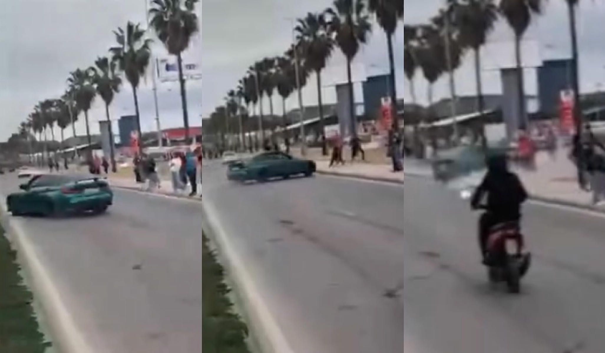 La secuencia del accidente del coche en El Puerto.