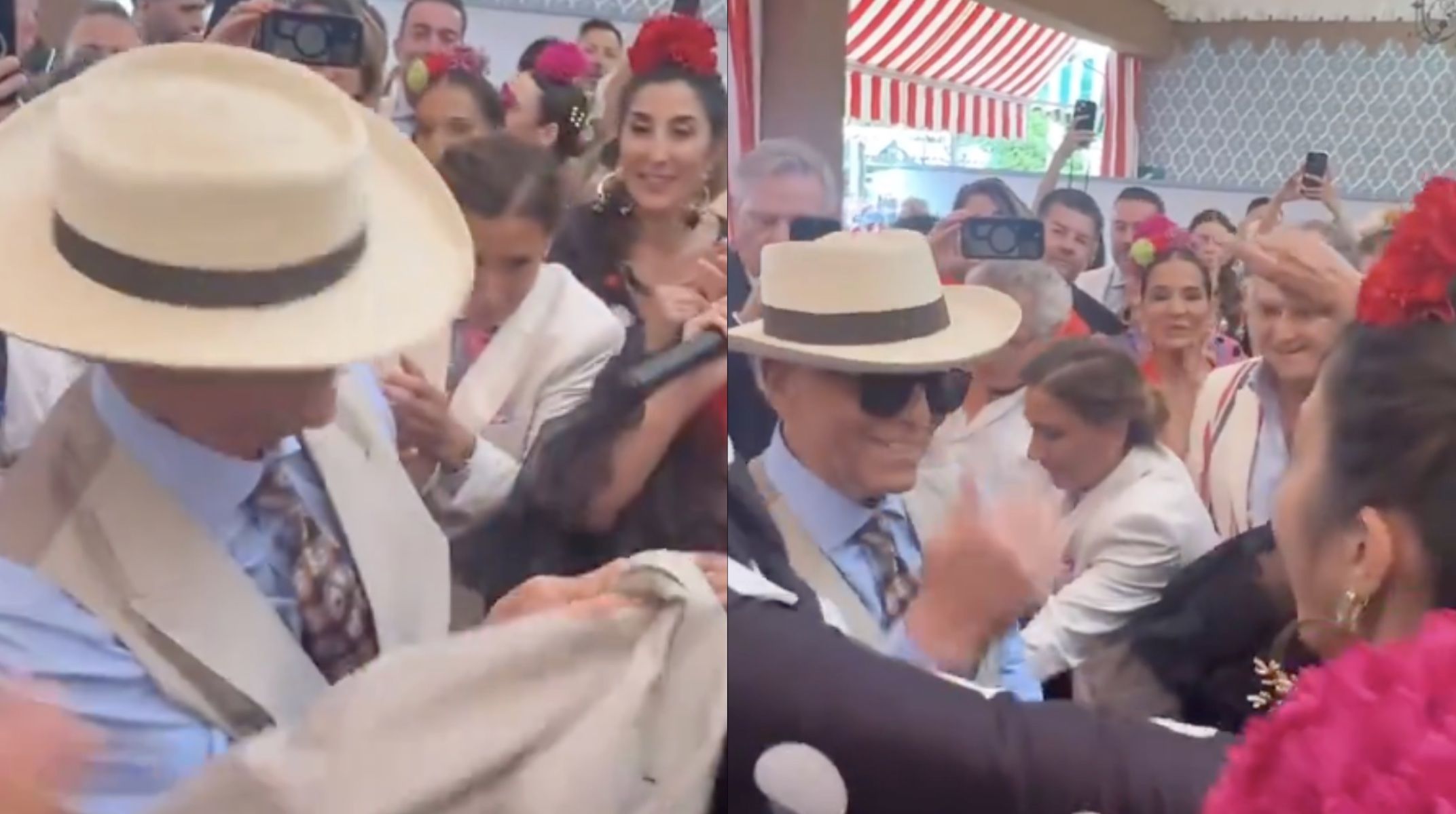 Ortega Cano se arranca a bailar en la Feria de Sevilla y vuelve a viralizarse.