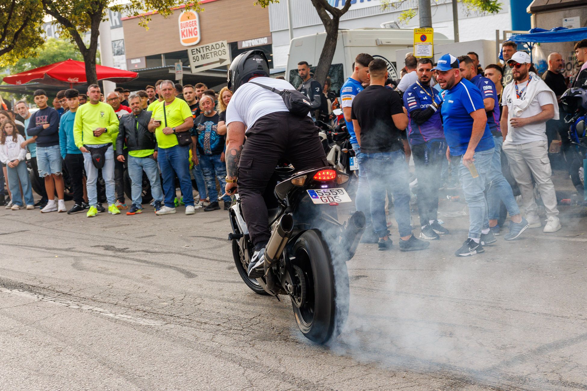 Ambiente de la motorada en Jerez por el Gran Premio de España de motociclismo. 