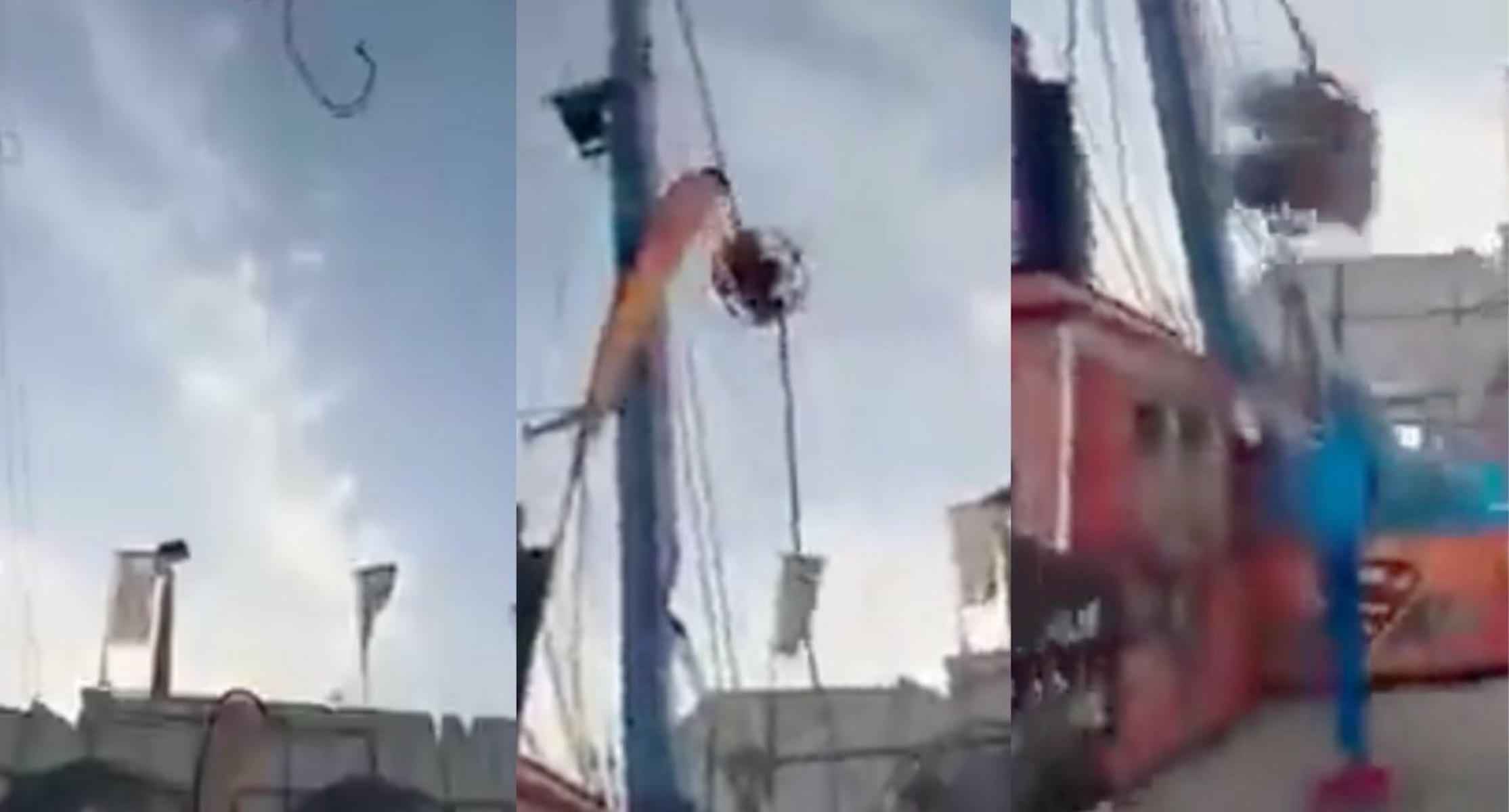 La secuencia de imágenes del accidente.