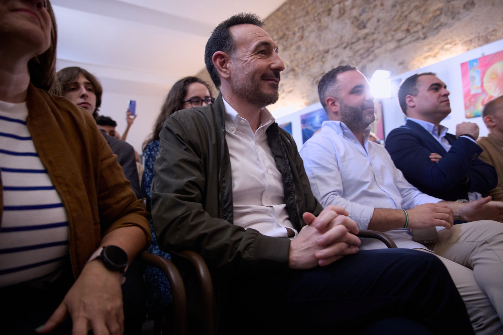 Candidatos de la lista a las andaluzas, en el acto de Montero en Chiclana.