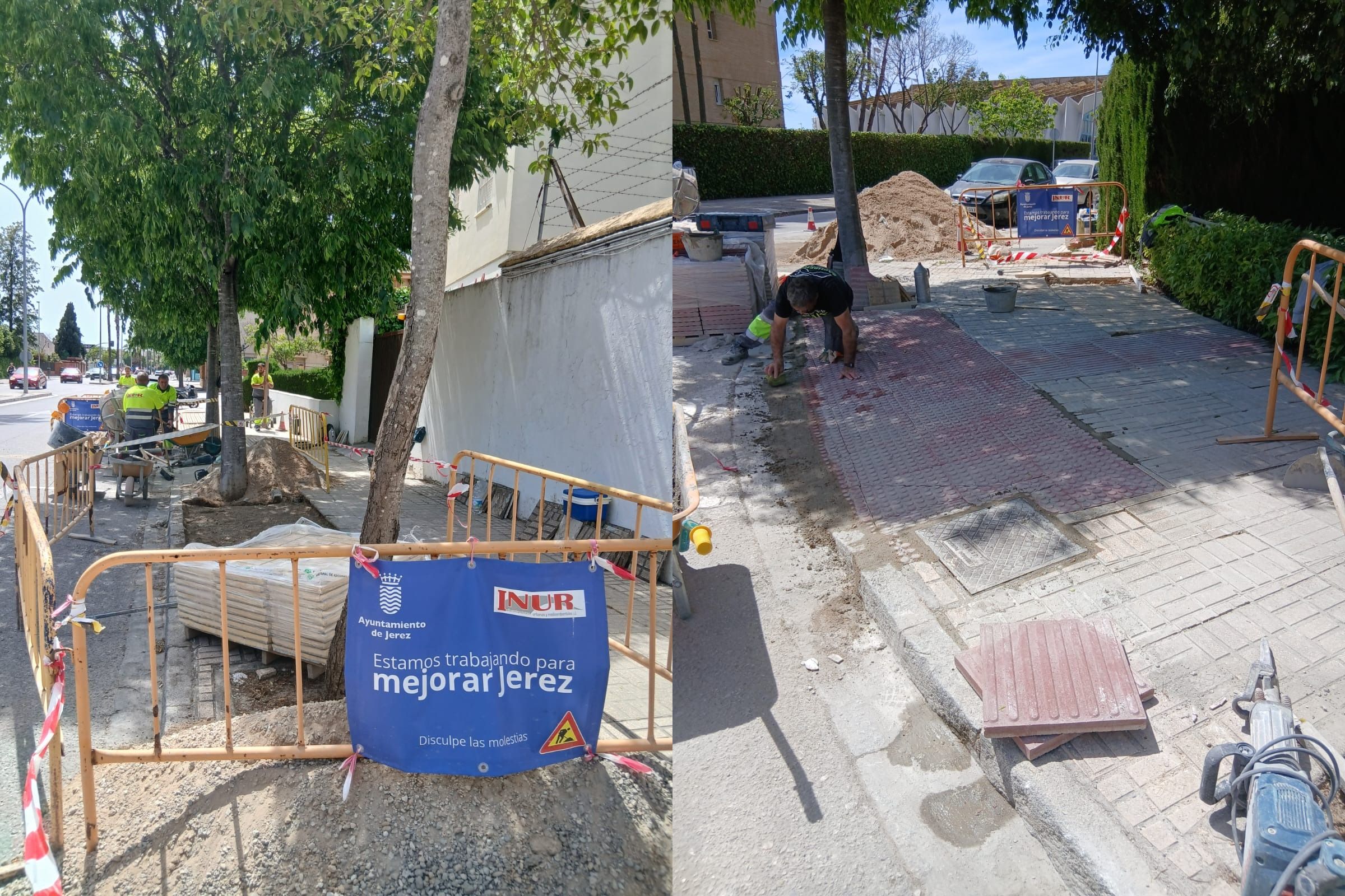 Las obras en la avenida Duque de Abrantes.