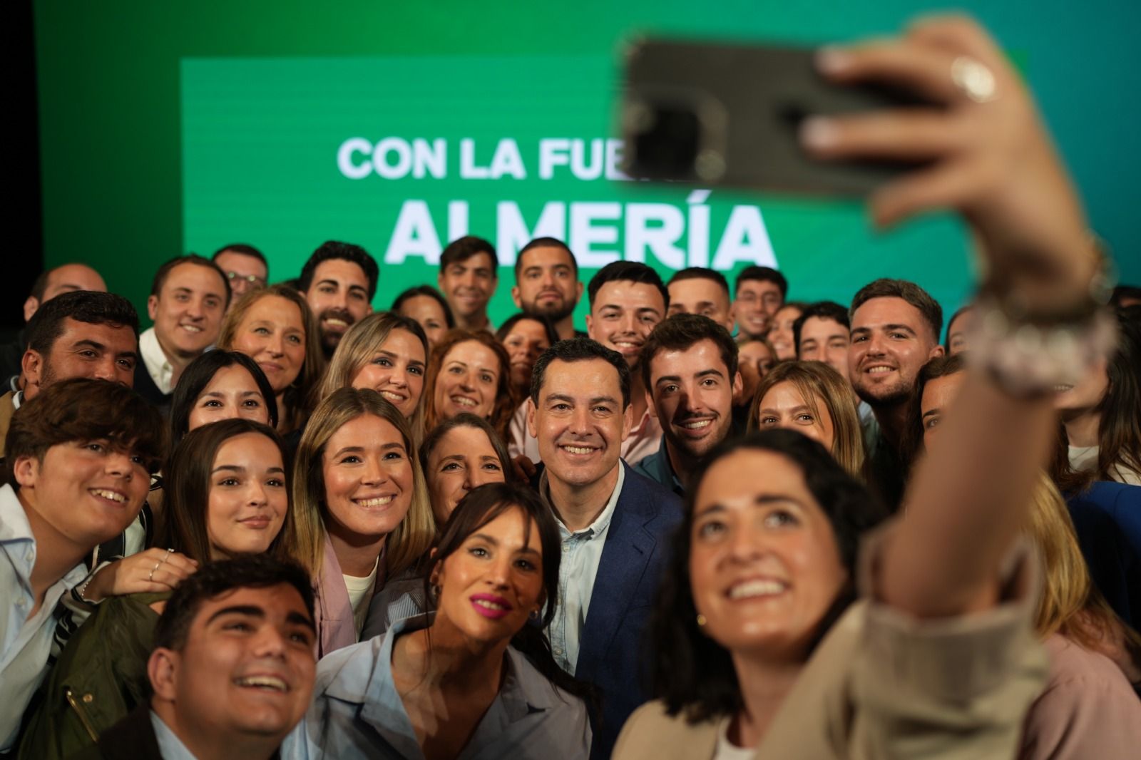 Moreno, en un acto del PP en Almería este sábado.