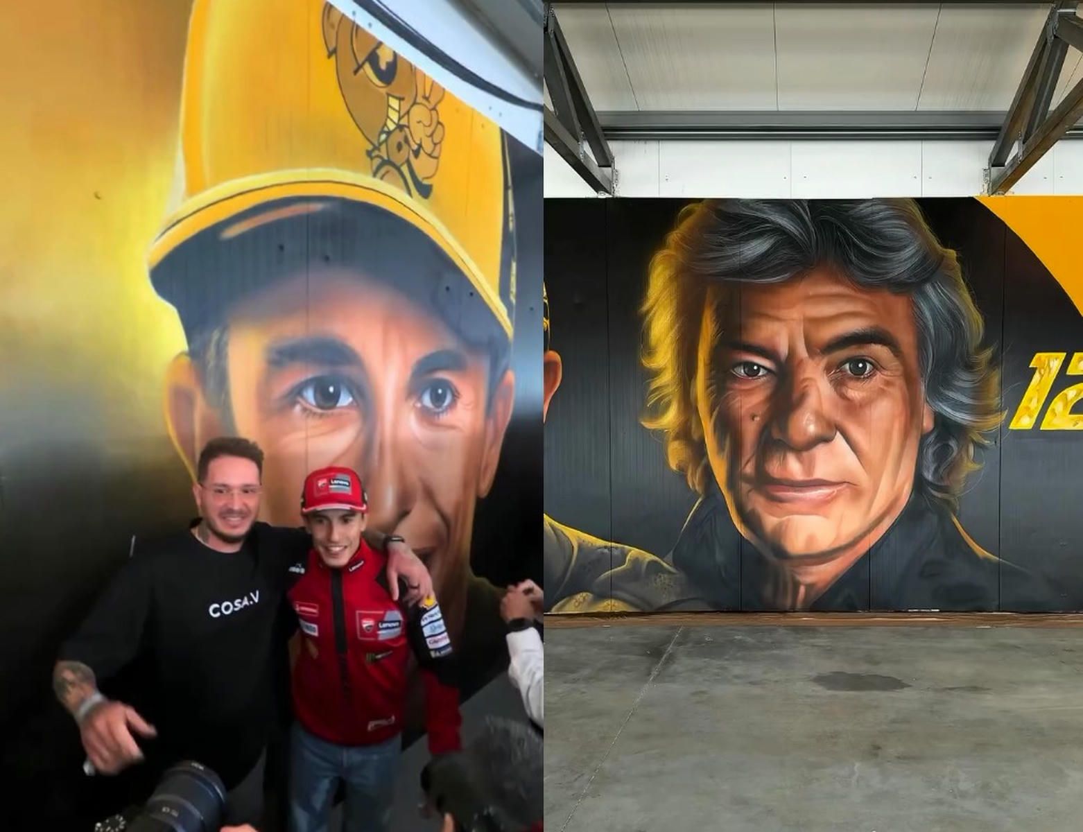 La inauguración del mural de Cosa.V, con Marc Márquez.