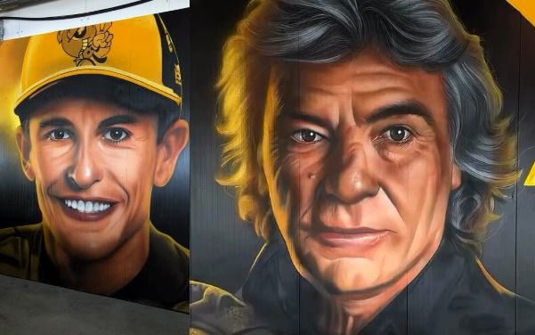 Grafitis a Marc Márquez y Ángel Nieto.