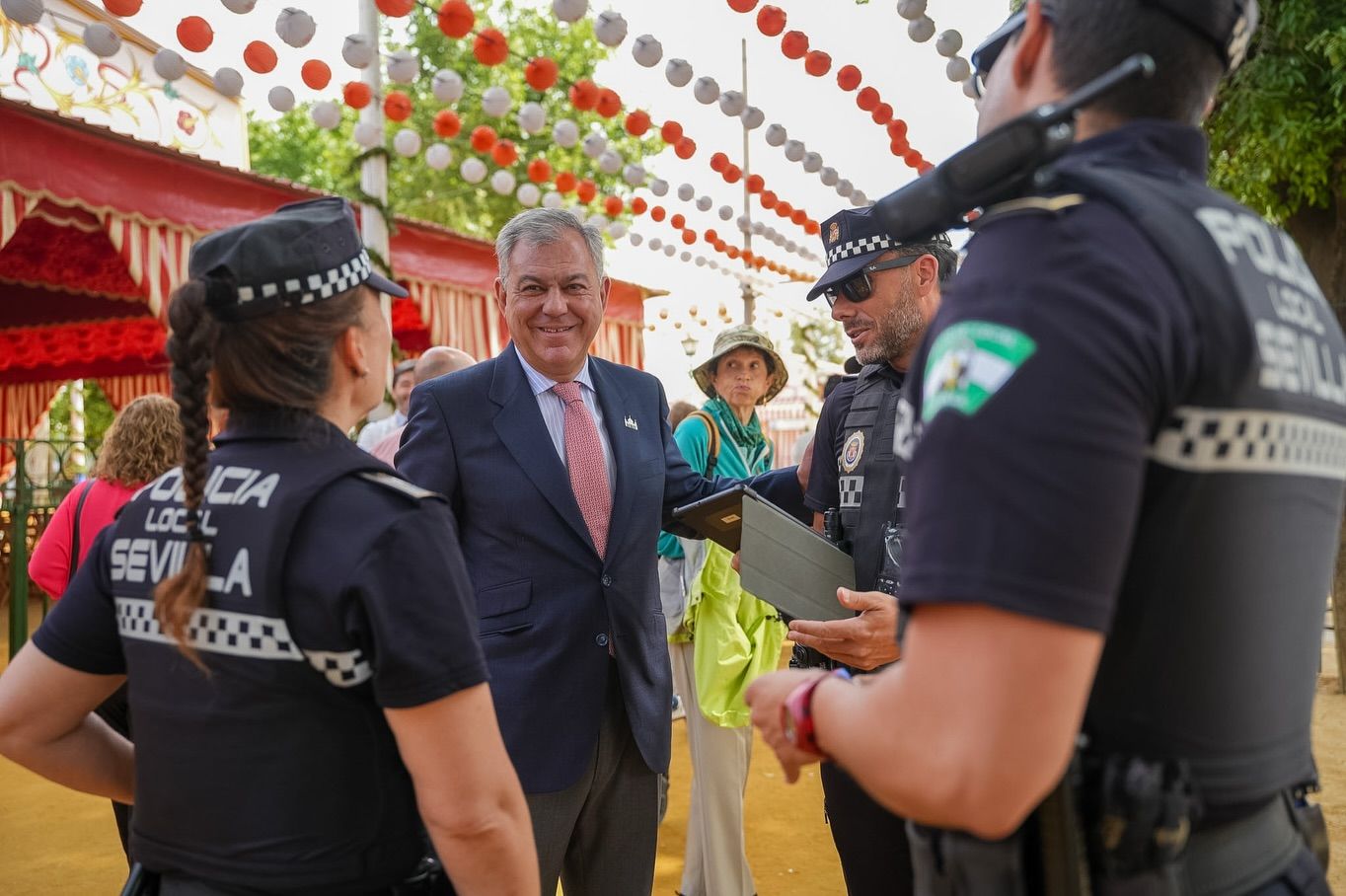 José Luis Sanz, alcalde de Sevilla, en la Feria.
