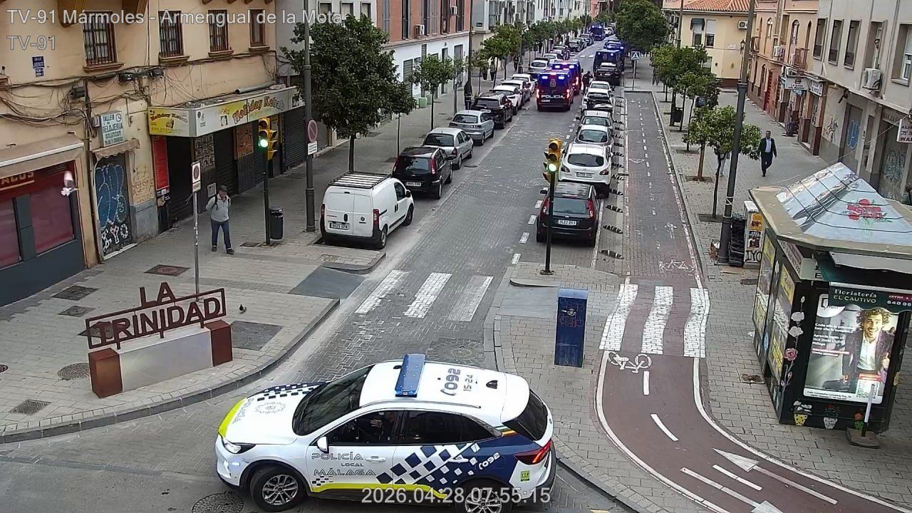 Redada en Málaga en una imagen de la televisión pública.