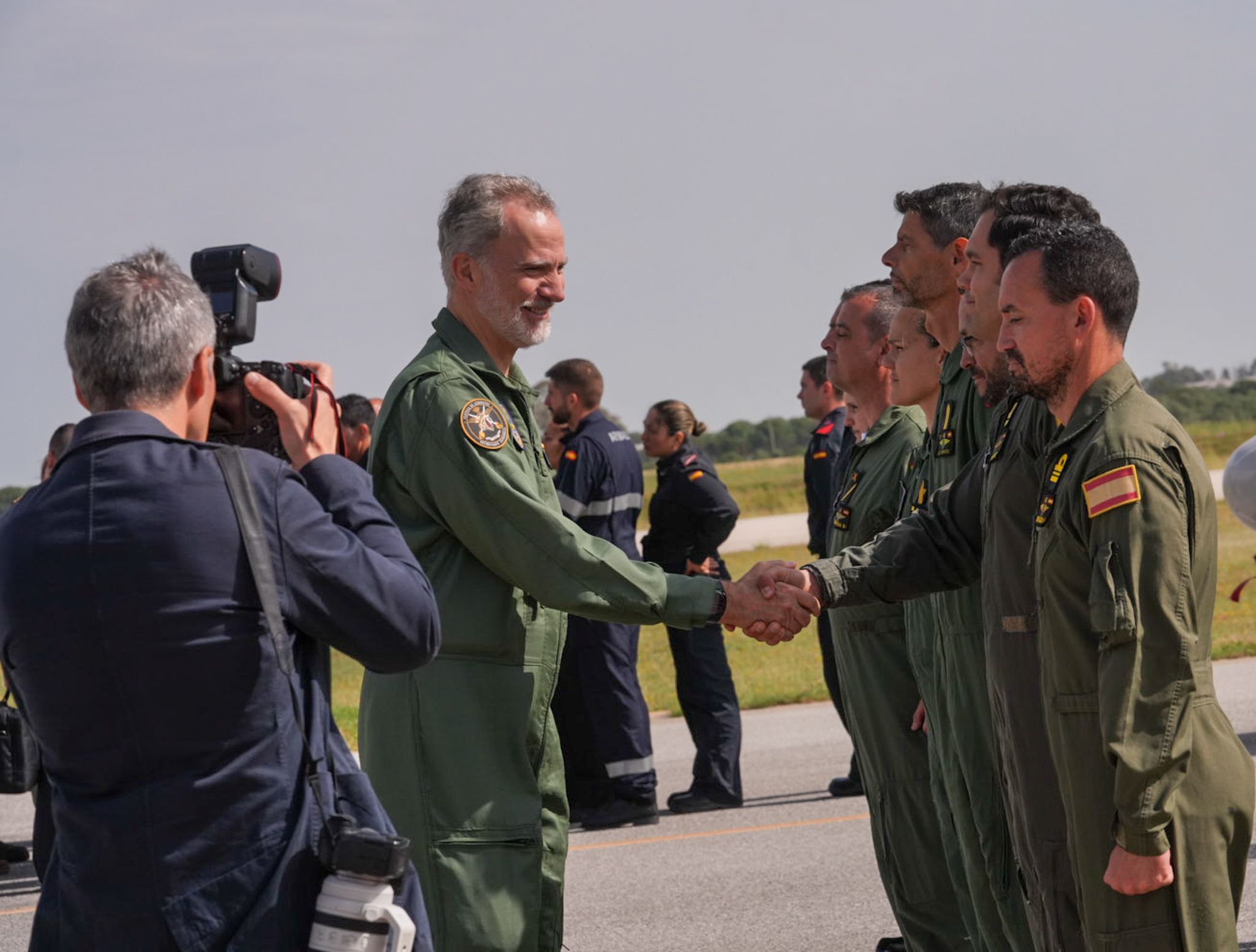 Visita del rey Felipe VI a la flotilla de aeronaves de la Base de Rota