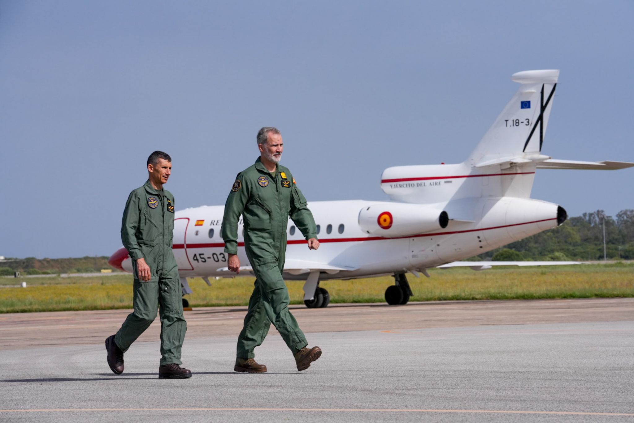 Visita del rey Felipe VI a la flotilla de aeronaves de la Base de Rota