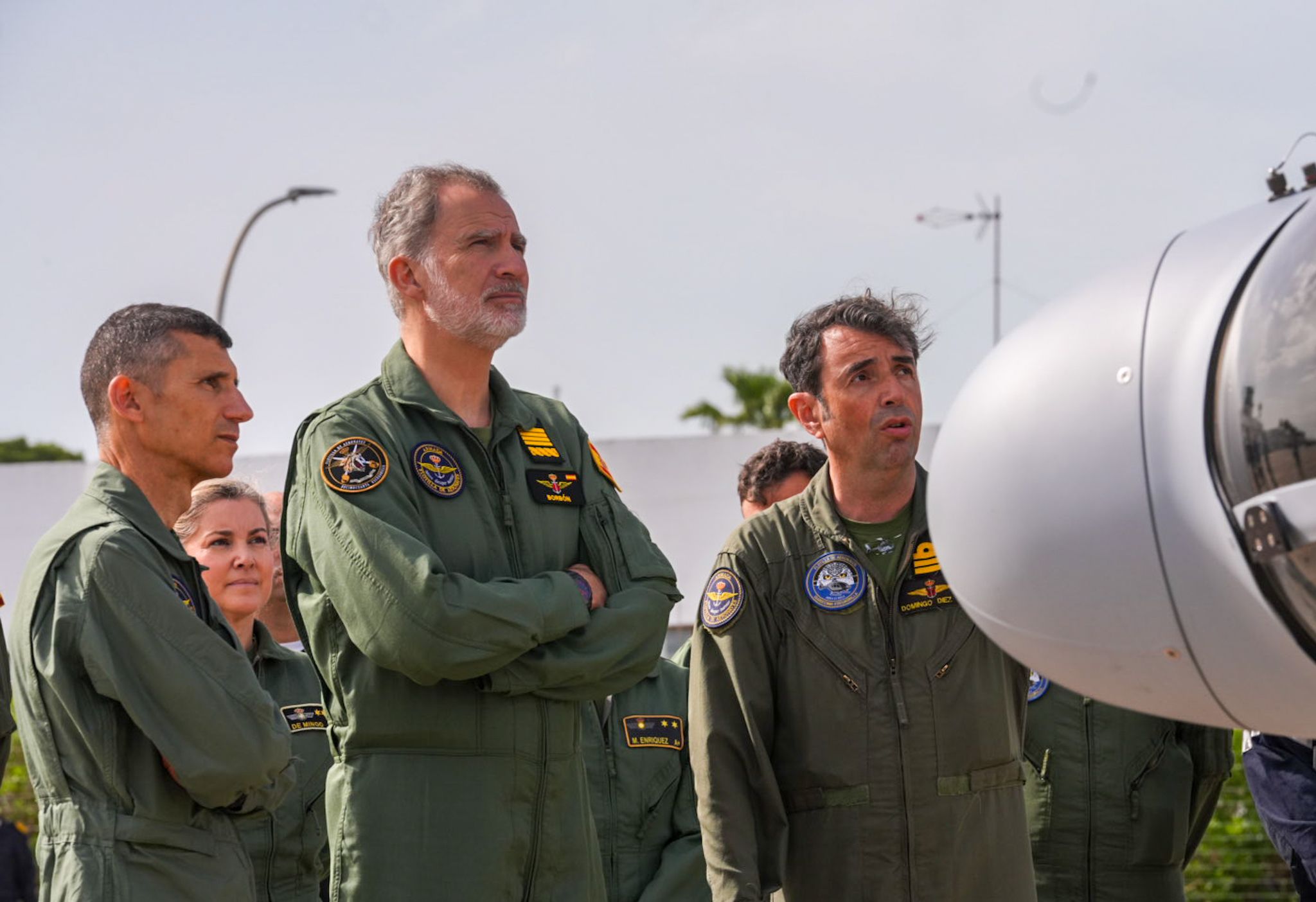 Visita del rey Felipe VI a la flotilla de aeronaves de la Base de Rota