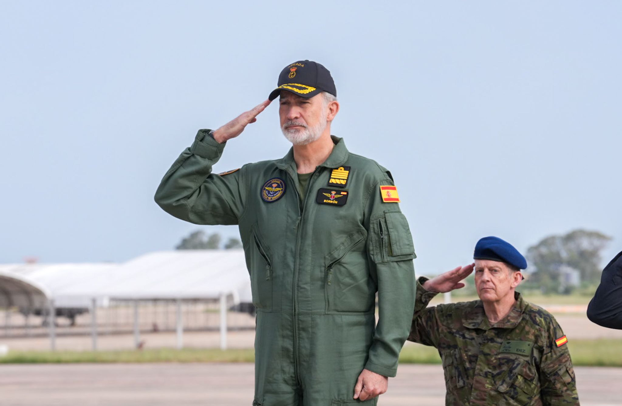 Visita del rey Felipe VI a la flotilla de aeronaves de la Base de Rota