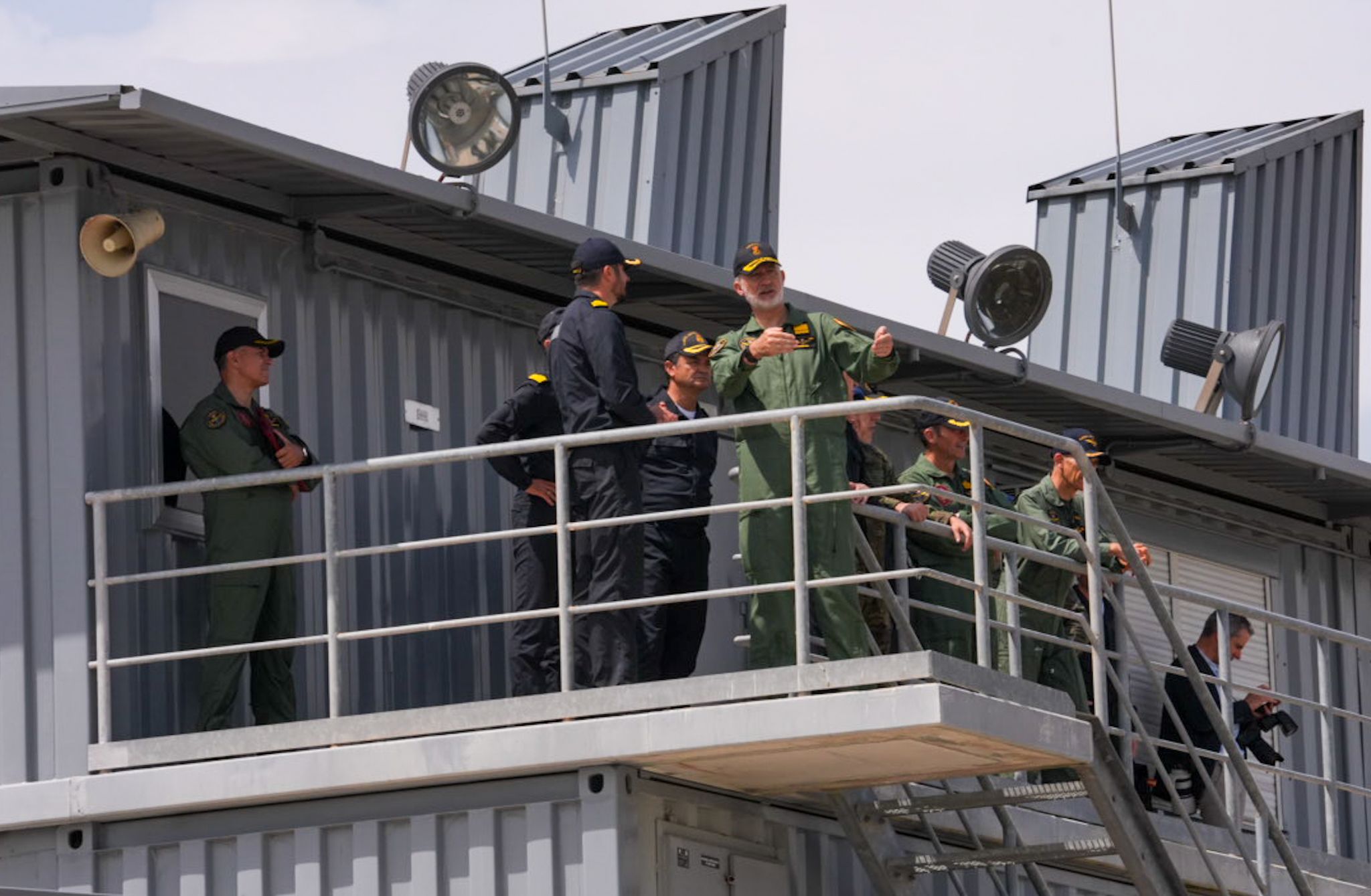Visita del rey Felipe VI a la flotilla de aeronaves de la Base de Rota