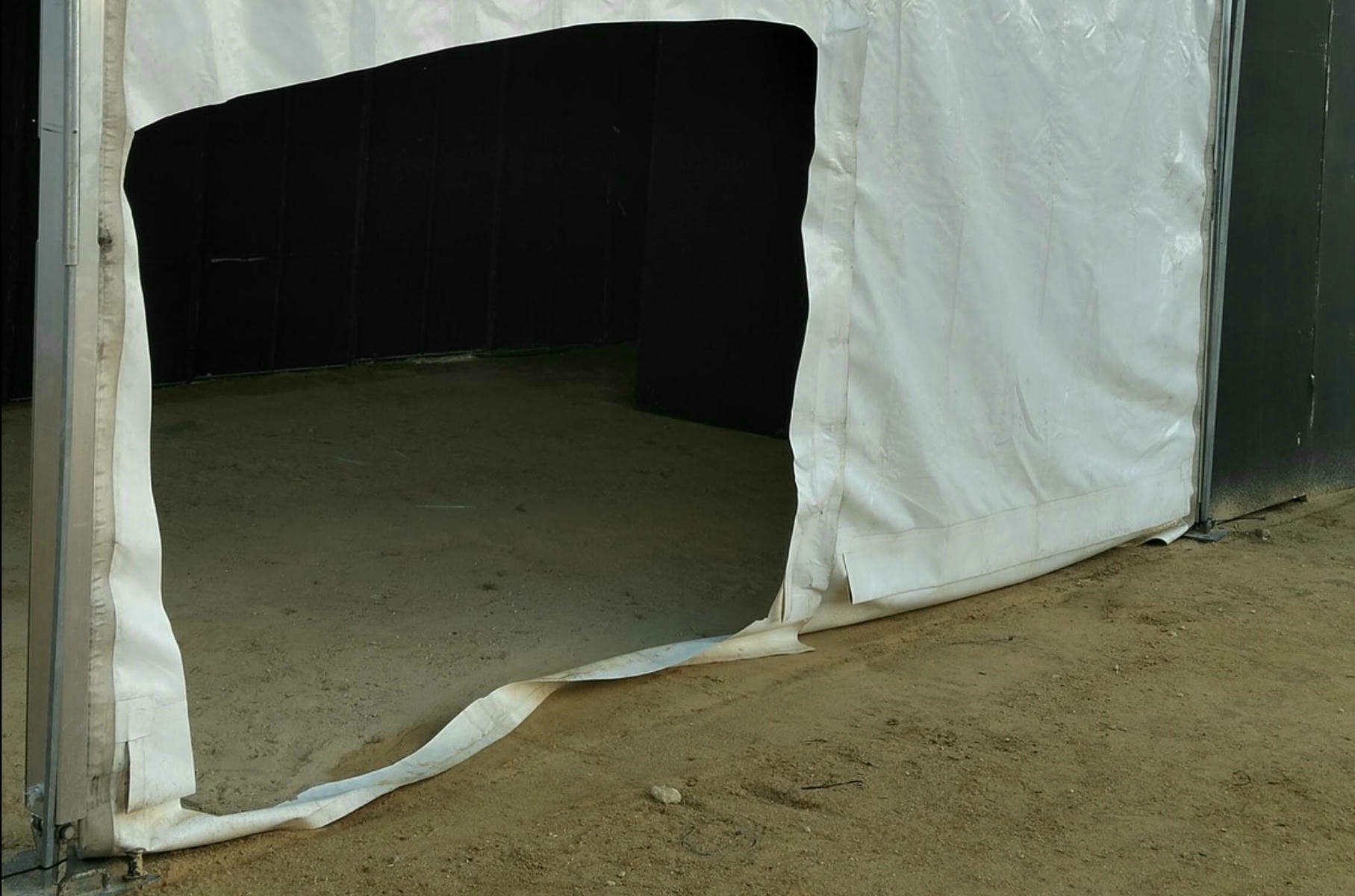 Detalle del acto vandálico cometido en la caseta número 65.