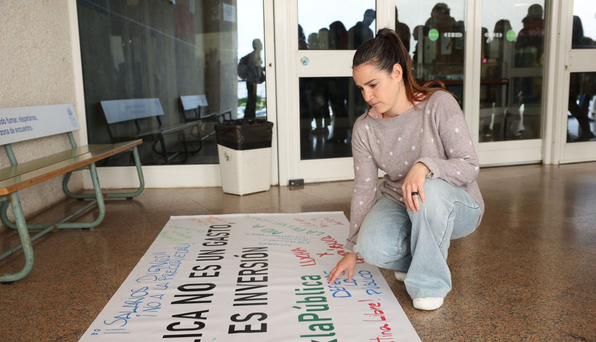 Protesta por la universidad pública en el Campus de la UCA Puerto Real