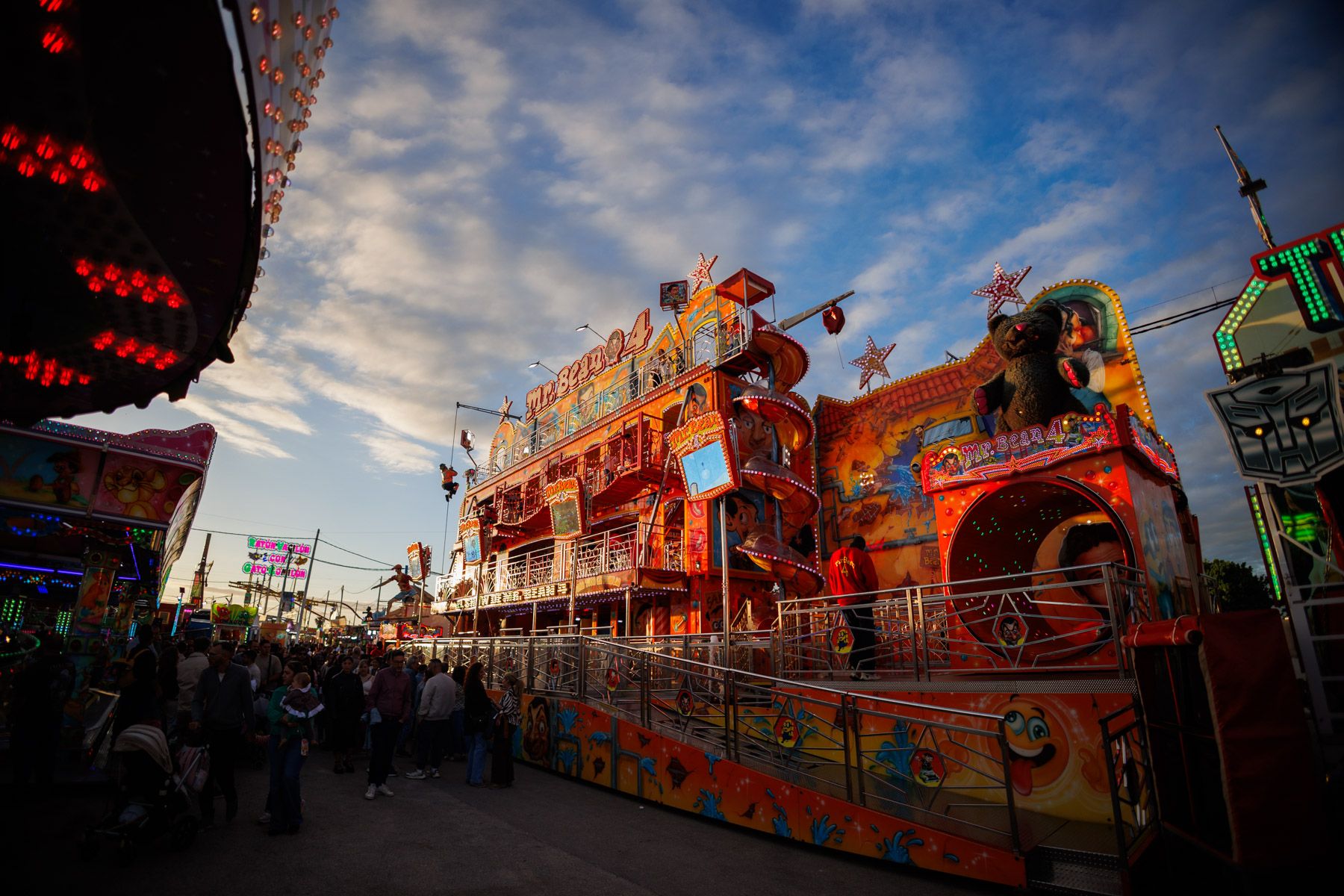 Atracciones para pequeños y mayores en la Feria de El Puerto.