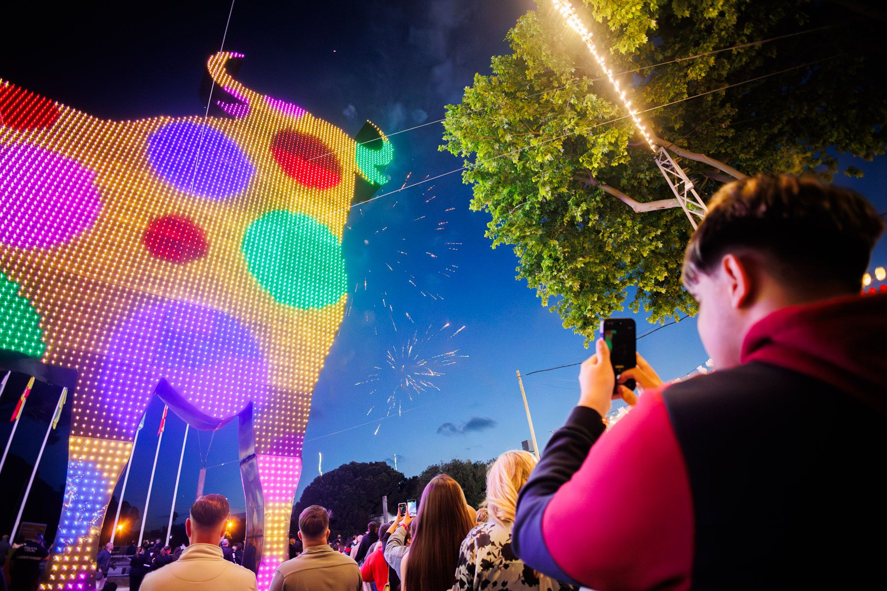 Inmortalizando el comienzo de la Feria de El Puerto.