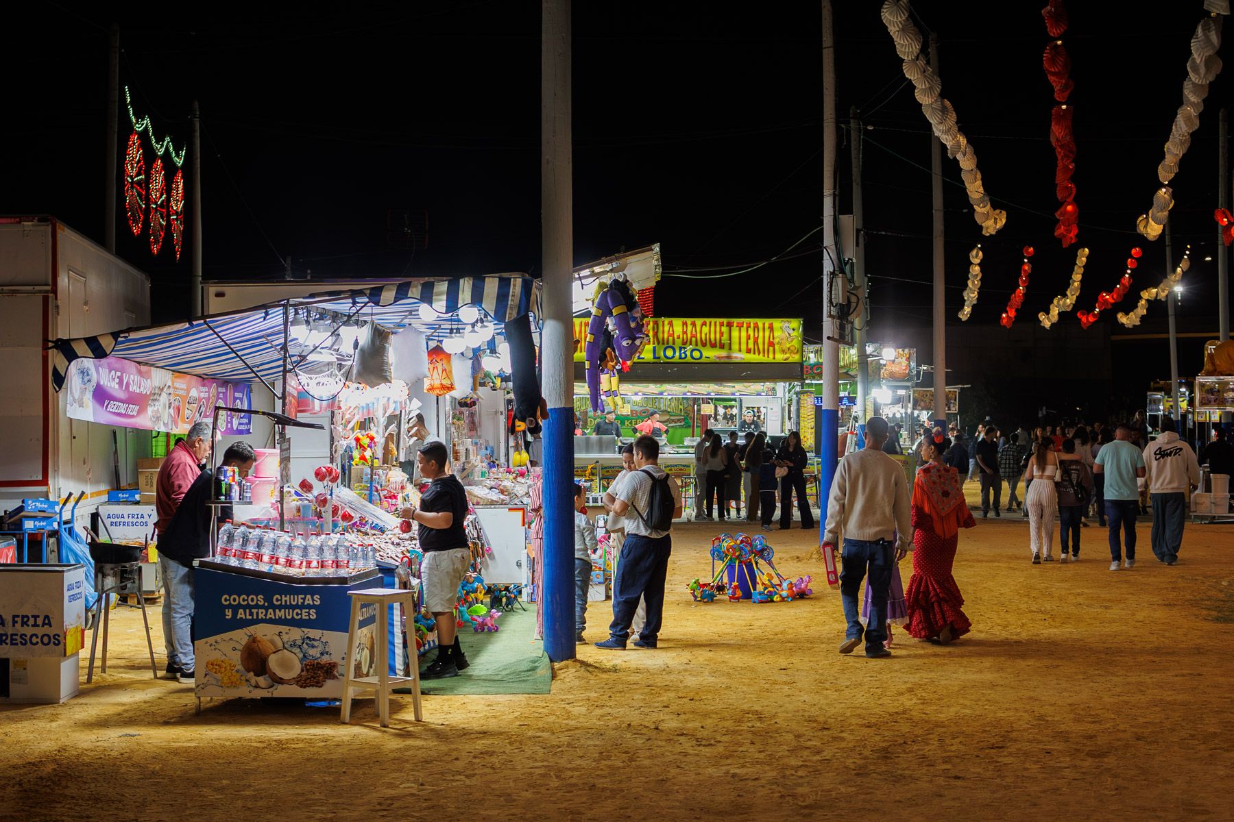 Puestos en la Feria de El Puerto.