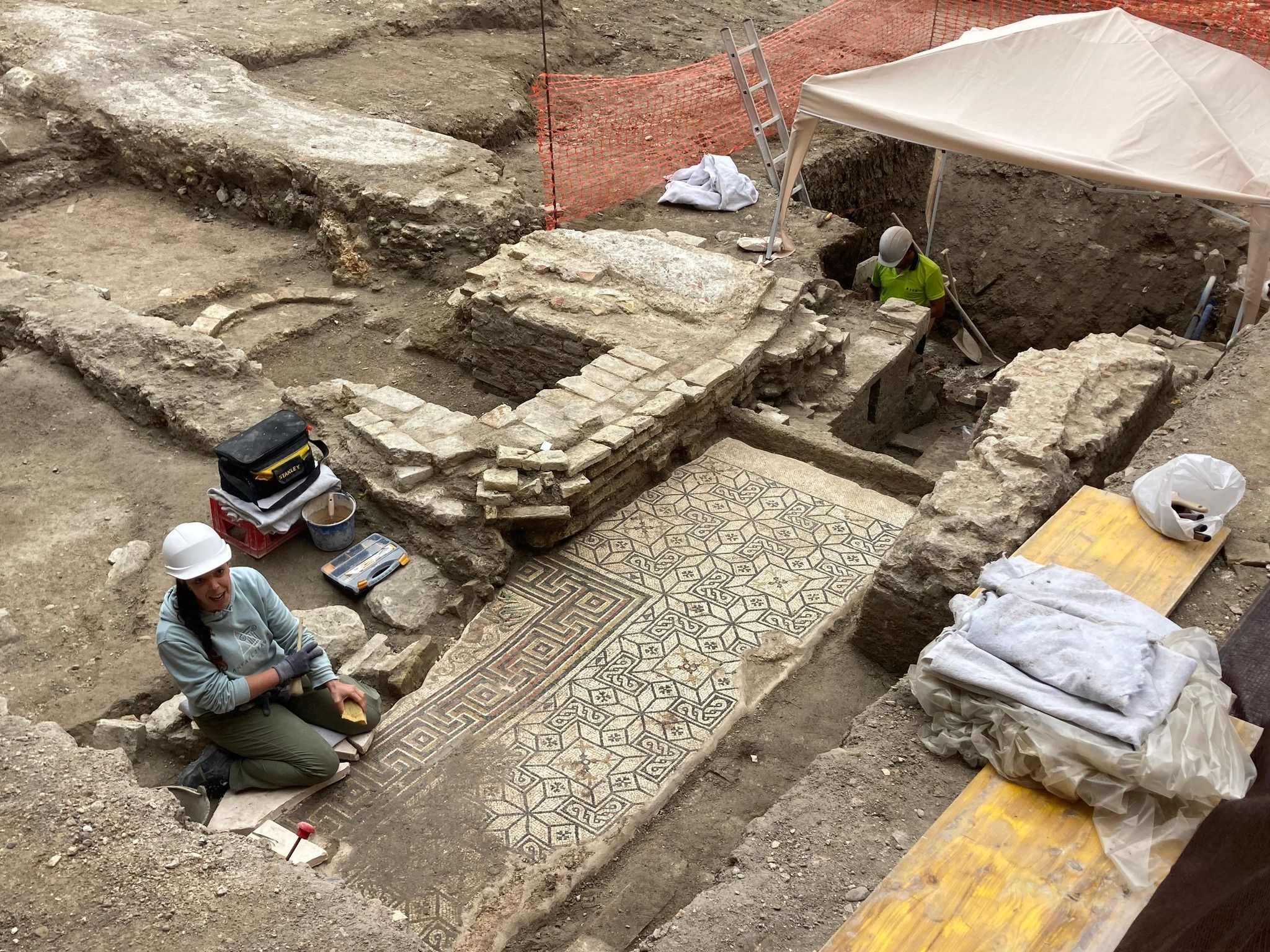 Mosaico romano encontrado en Écija.