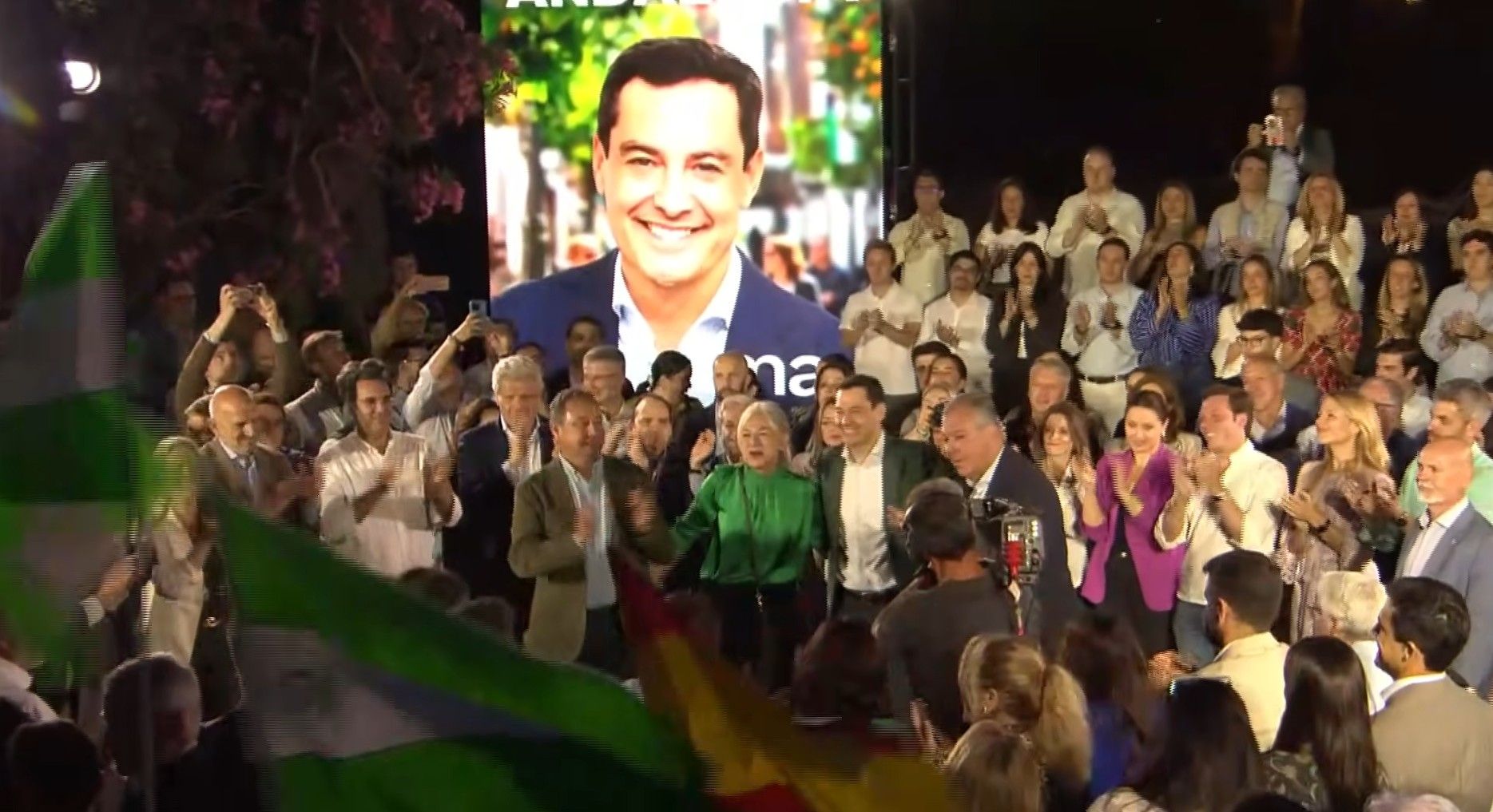 El inicio de campaña del PP en Sevilla, en la noche de este jueves.