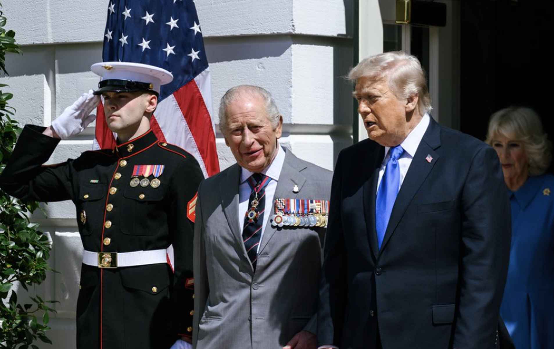 Donald Trump, junto al rey de Inglaterra, Carlos III, que ha estado de visita oficial en Estados Unidos.