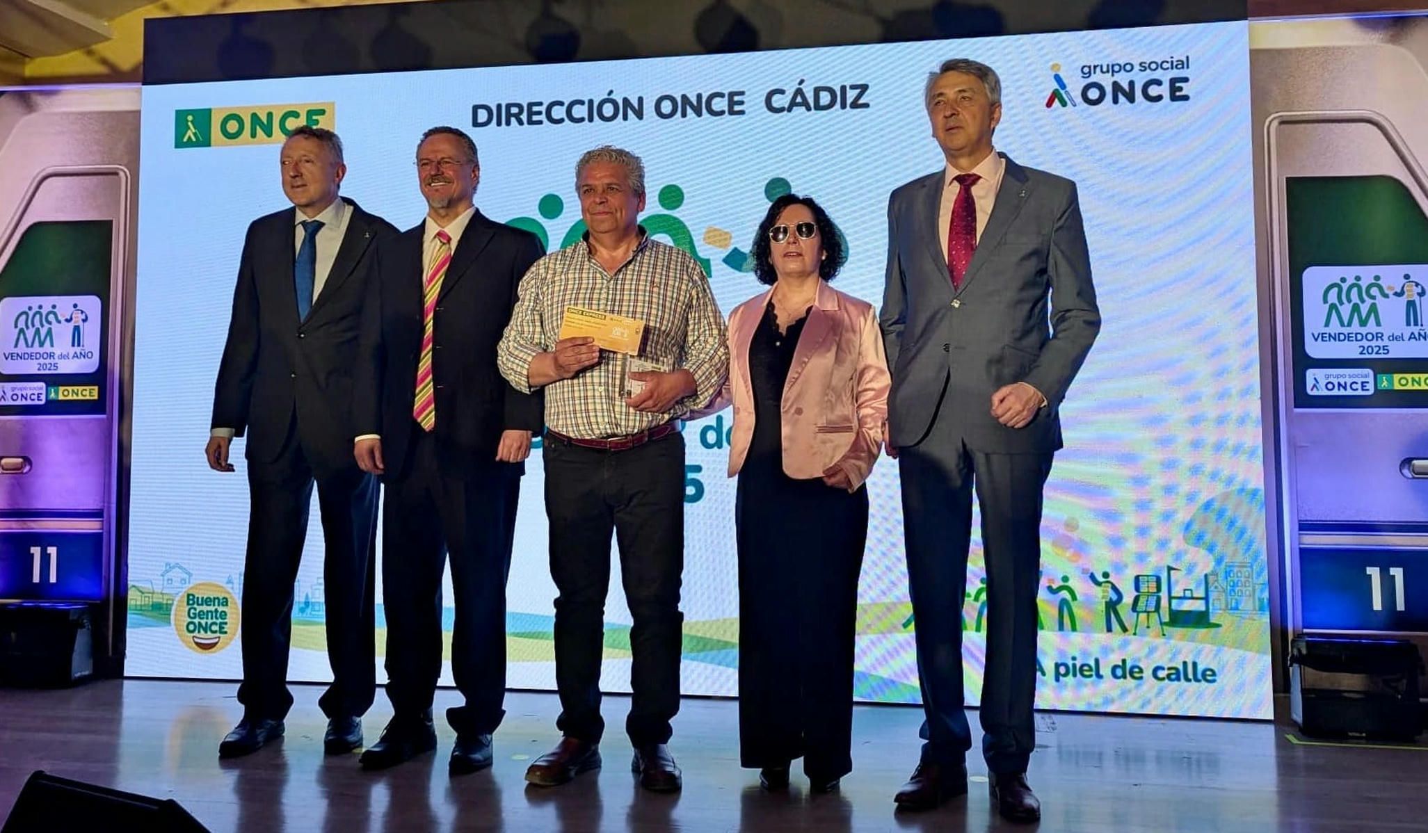 Miguel Ángel Jiménez reconocido como el vendedor del año en la provincia de Cádiz por la ONCE