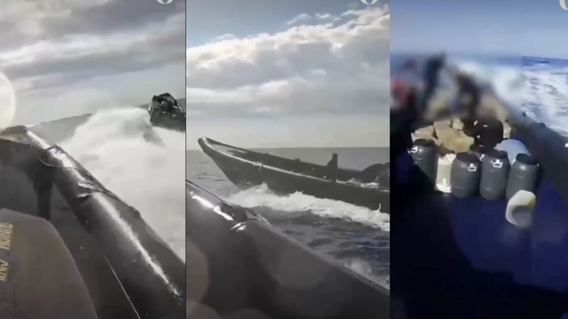 Agentes de la Guardia Civil interceptan en la costa de Punta Umbría una narcolancha con cuatro tripulantes detenidos y cien fardos de hachís