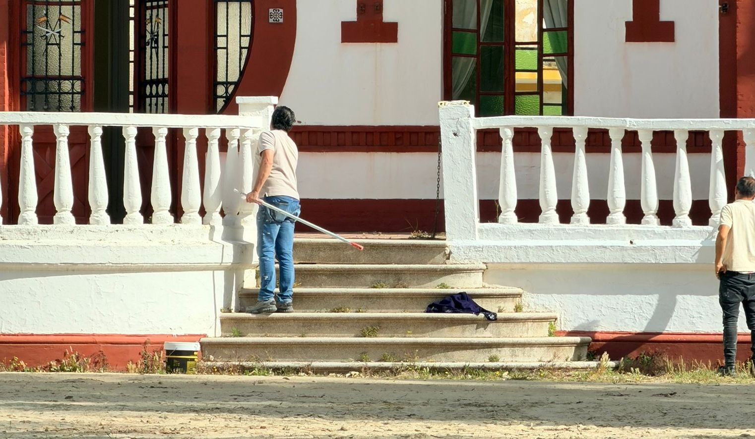Trabajos de reparación en Sementales antes de la Feria de Jerez.