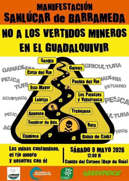 Cartel de la manifestación planificada en Sanlúcar el próximo 9 de mayo