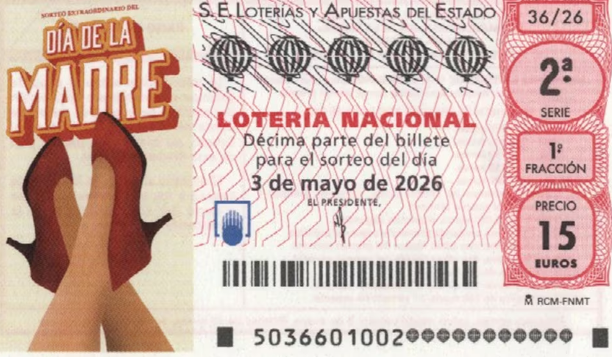 Lotería del sorteo extraordinario por el Día de la Madre este 2026