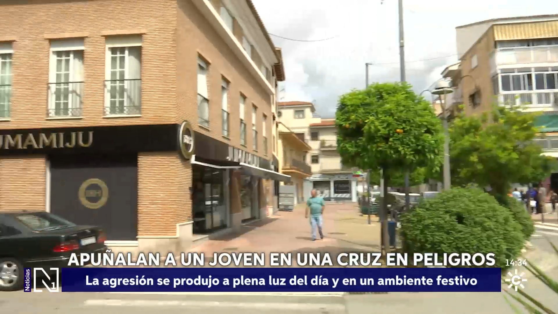 El negocio donde se produjo la agresión.