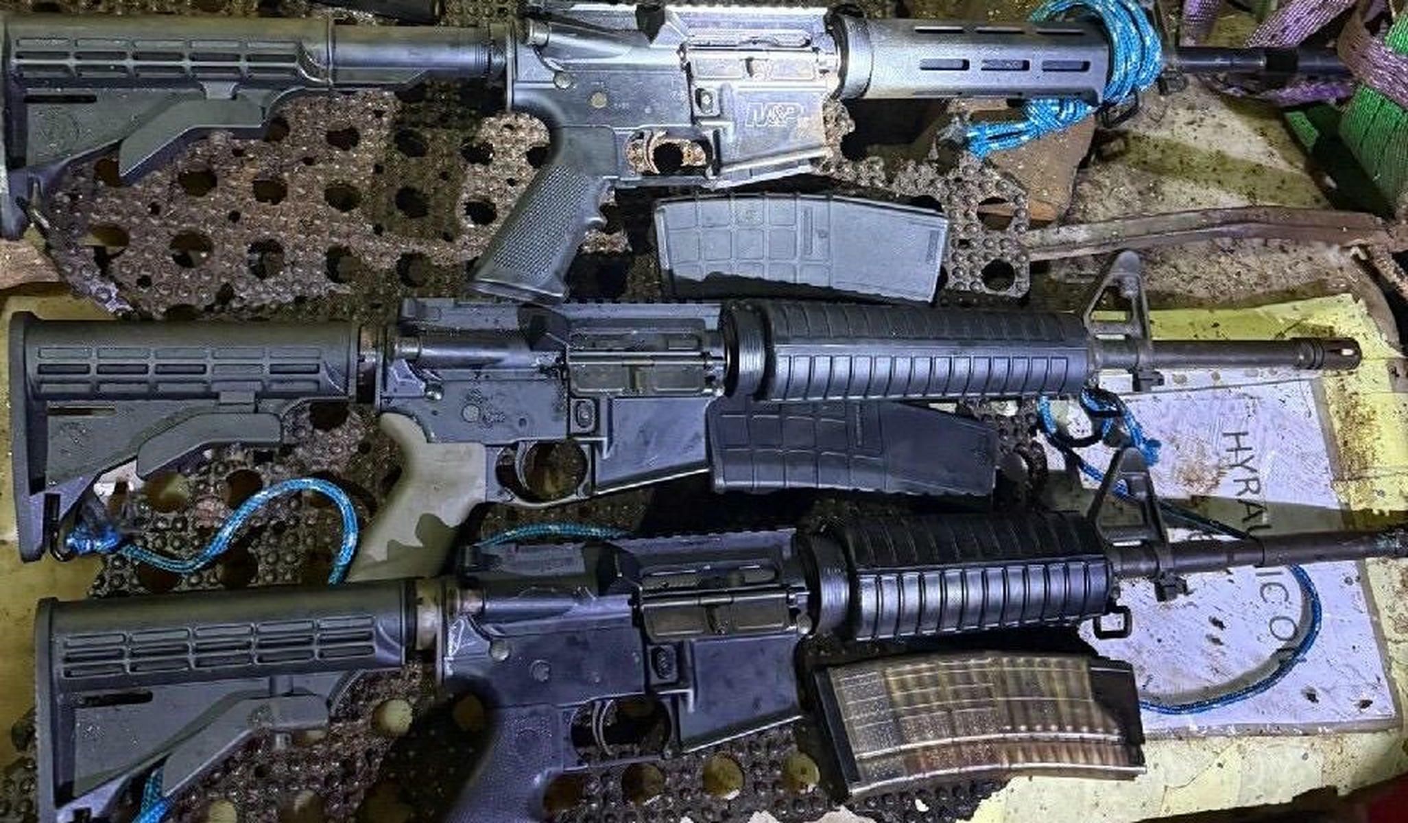 Arsenal de guerra incautado a bordo de un carguero