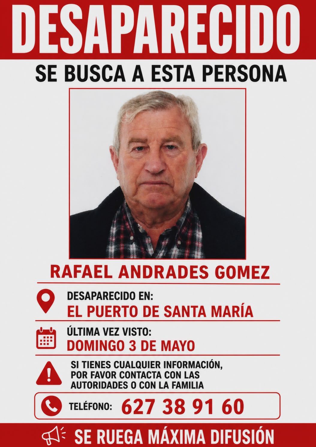 Cartel difundido en redes sociales.