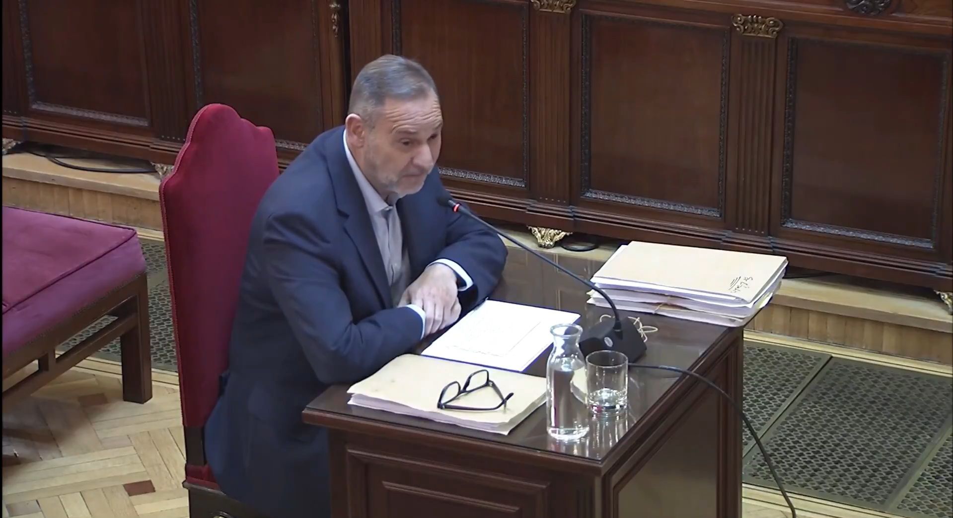 Ábalos durante su declaración en el Supremo.