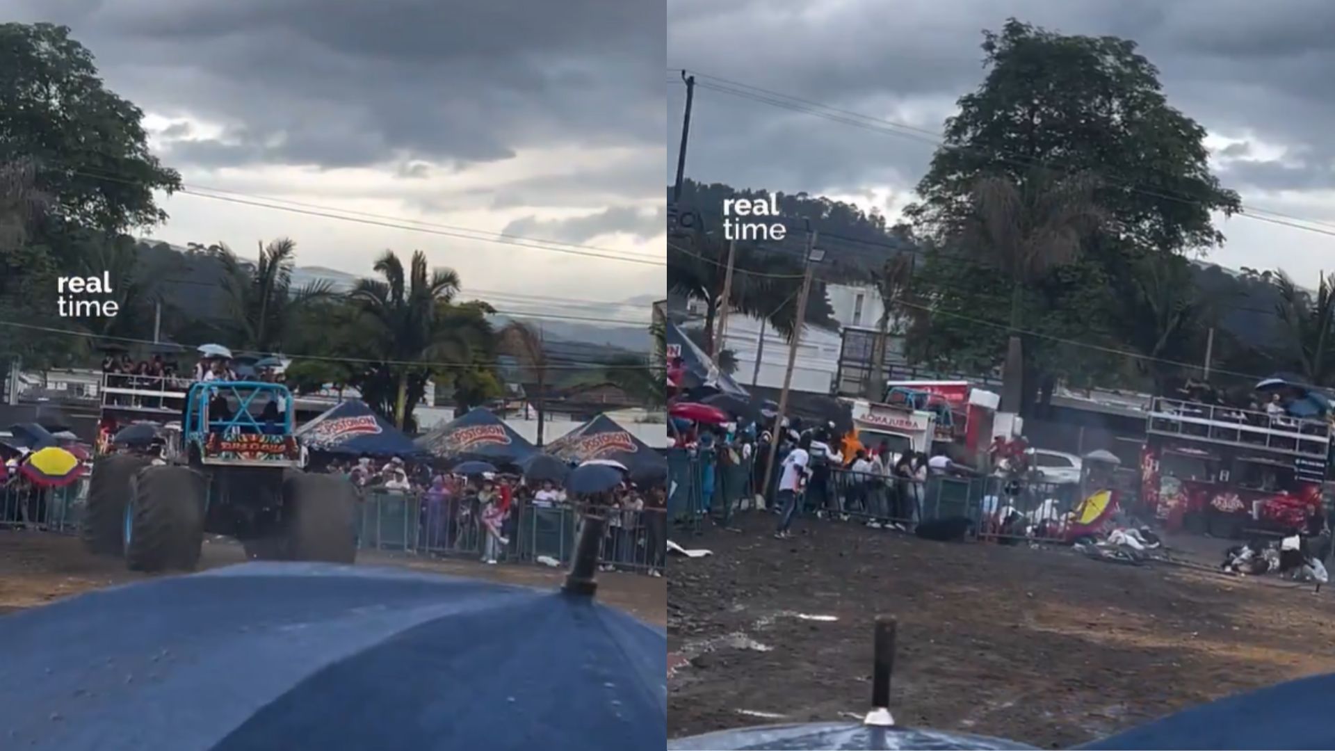 Secuencia del accidente con Monster Trucks en Colombia