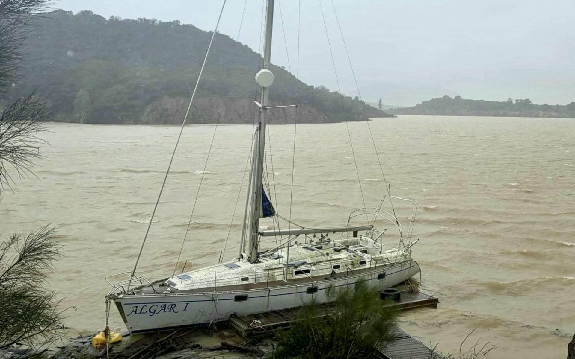 Velero del Tajo del Águila en el embalde del Guadalcacín.