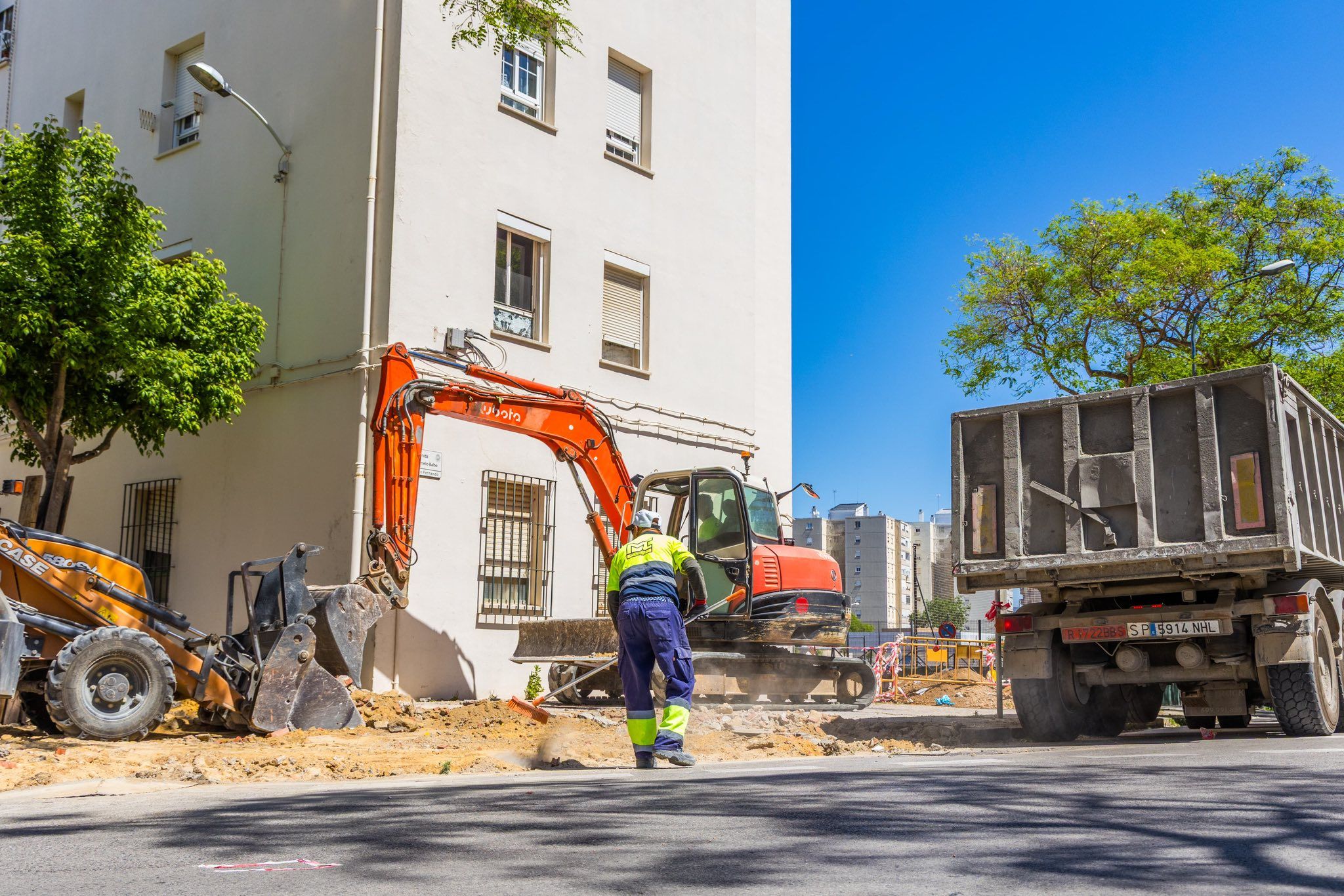Obras de remodelación en el barrio La Ardila en San Fernando.