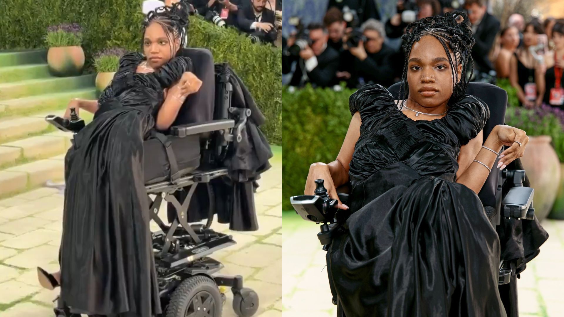 Aaron Rose Phlip hace historia en la alfombra de la MET Gala al convertirse en la primer mujer negra transgénero con parálisis cerebral cuadripléjica en firmar