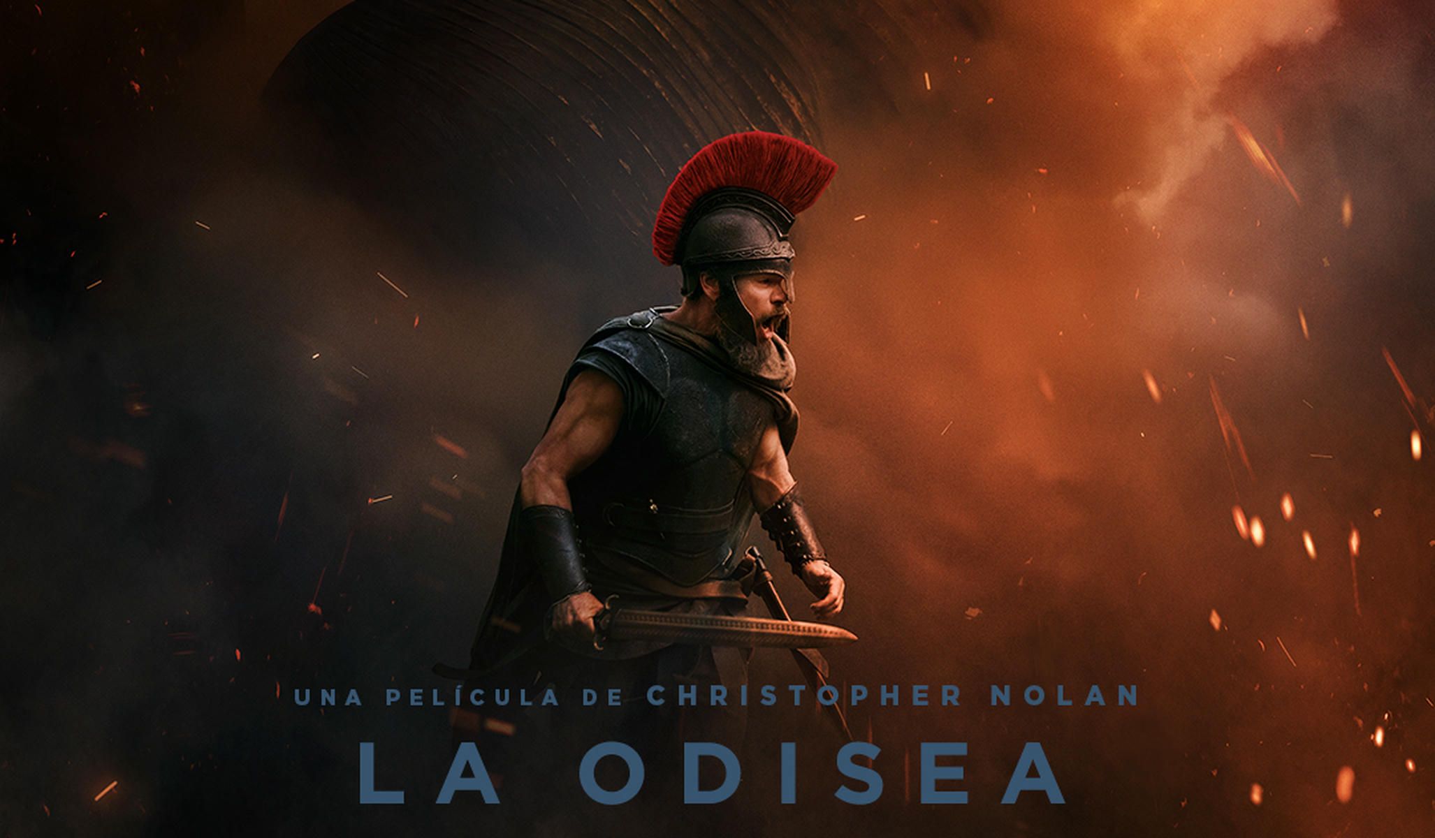 Cartel de la nueva película de Christopher Nolan, La Odisea, filmada completamente en Imax 