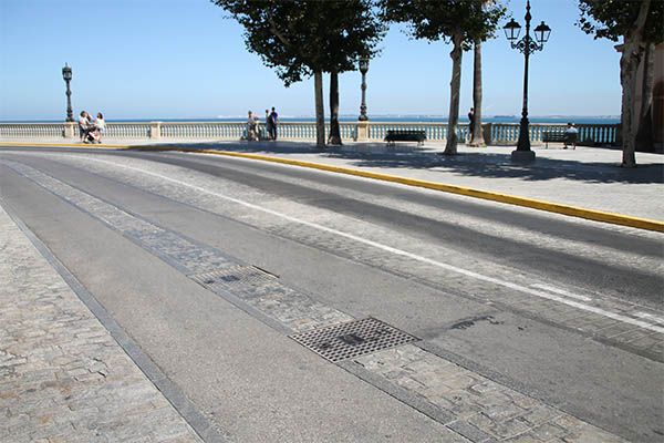 Bandas de rodadura en Cádiz, en una imagen de archivo.