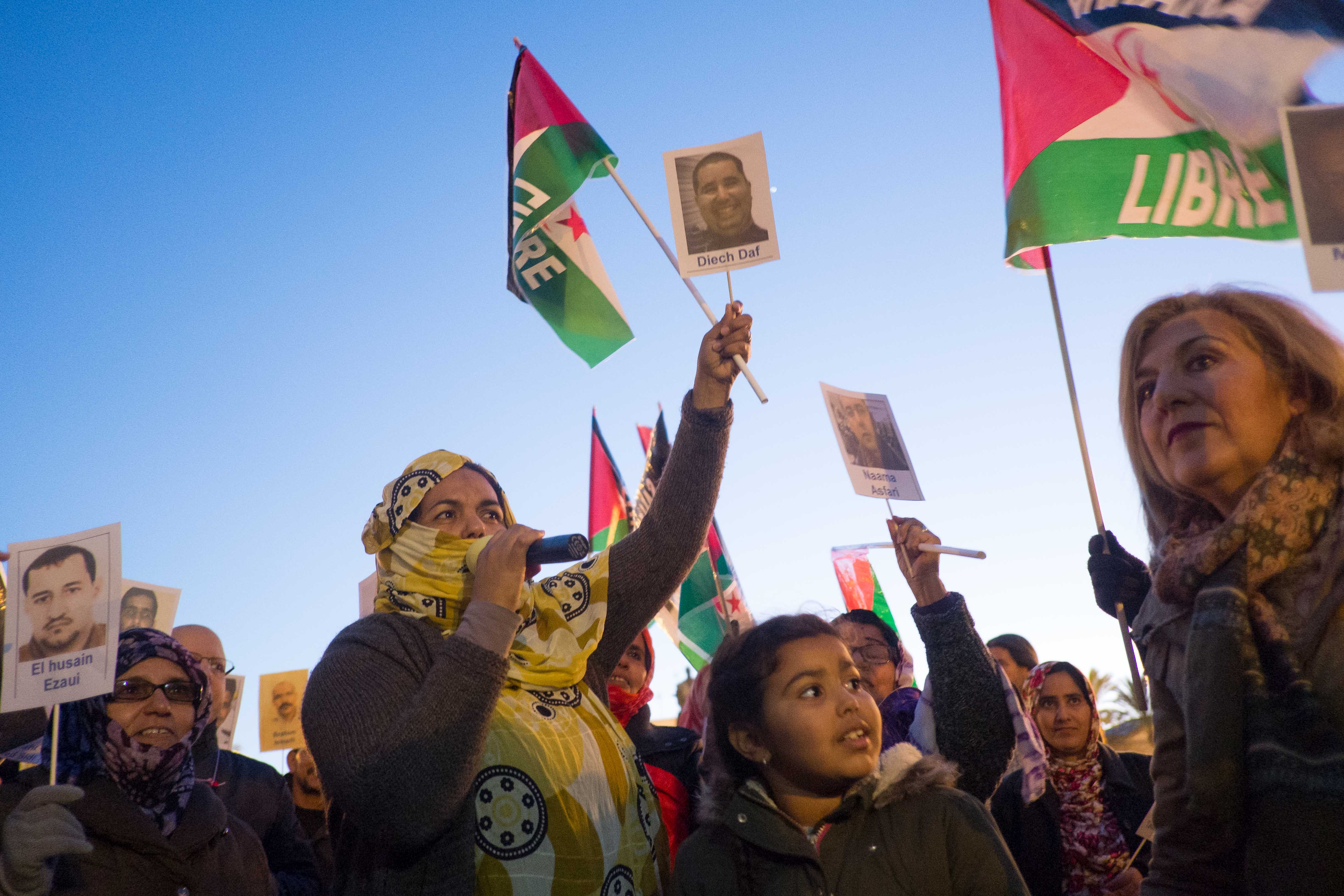 Una manifestación en defensa del pueblo saharaui.