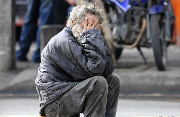 Una persona sin hogar, en una imagen de archivo.