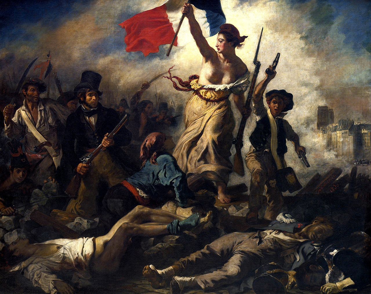 'La libertad guiando al pueblo', de Eugène Delacroix (1830). 