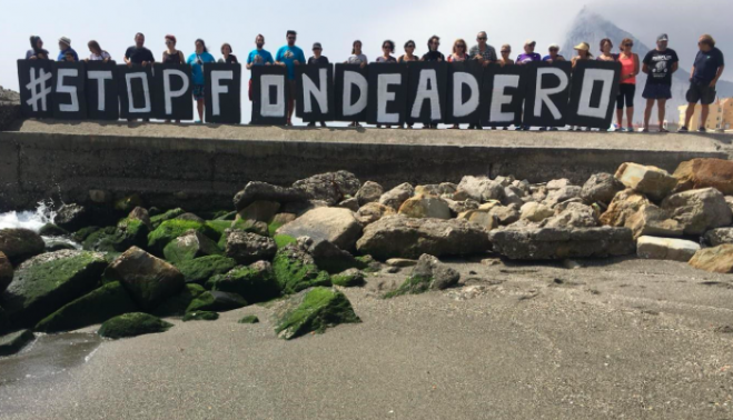 Protesta de Ecologistas Verdemar en Acción contra el nuevo fondeadero. FOTO_ ECOLOGISTAS VERDEMAR EN ACCIÓN.