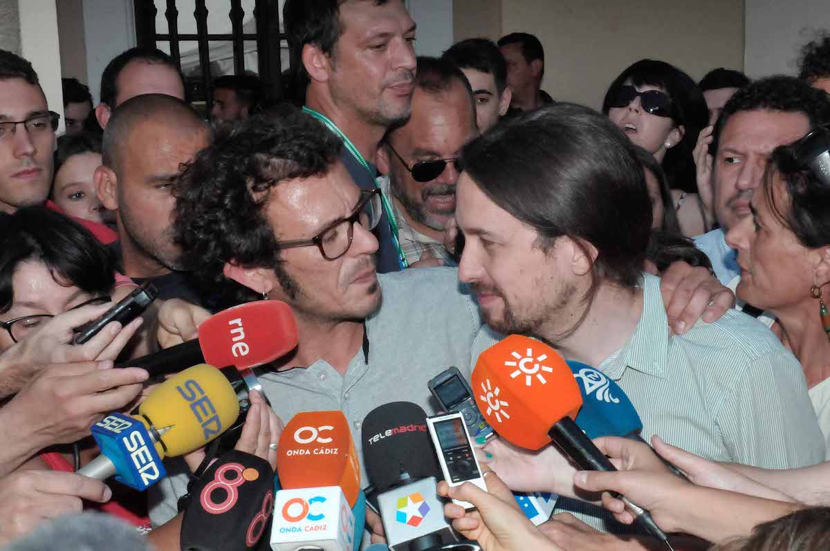 José María González junto a Pablo Iglesias, en una imagen de archivo. 
